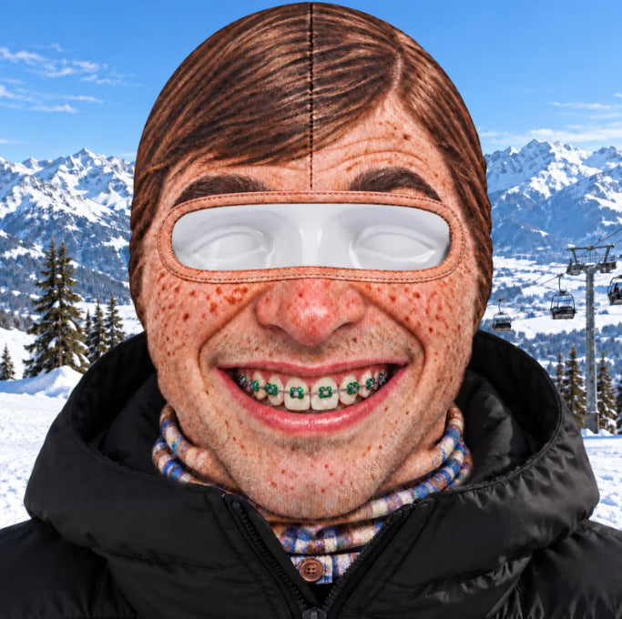 Freckles & Braces funny face balaclava