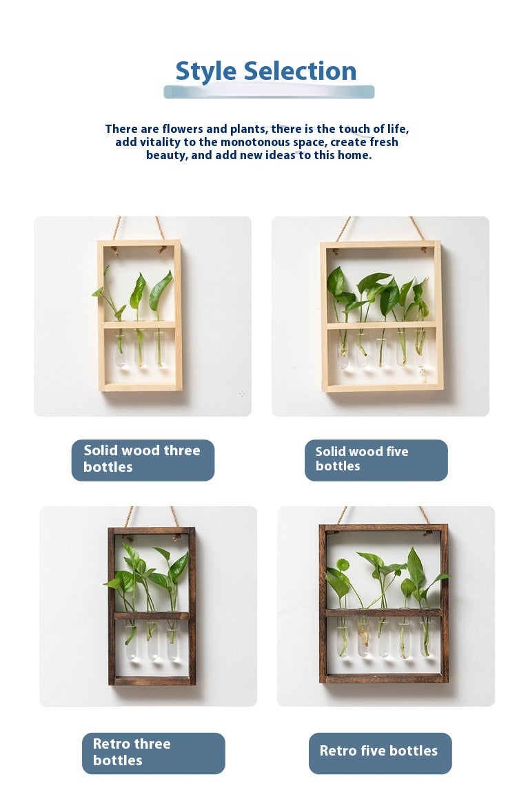Wall-Hanging Propagation Station with 3 Glass Vases